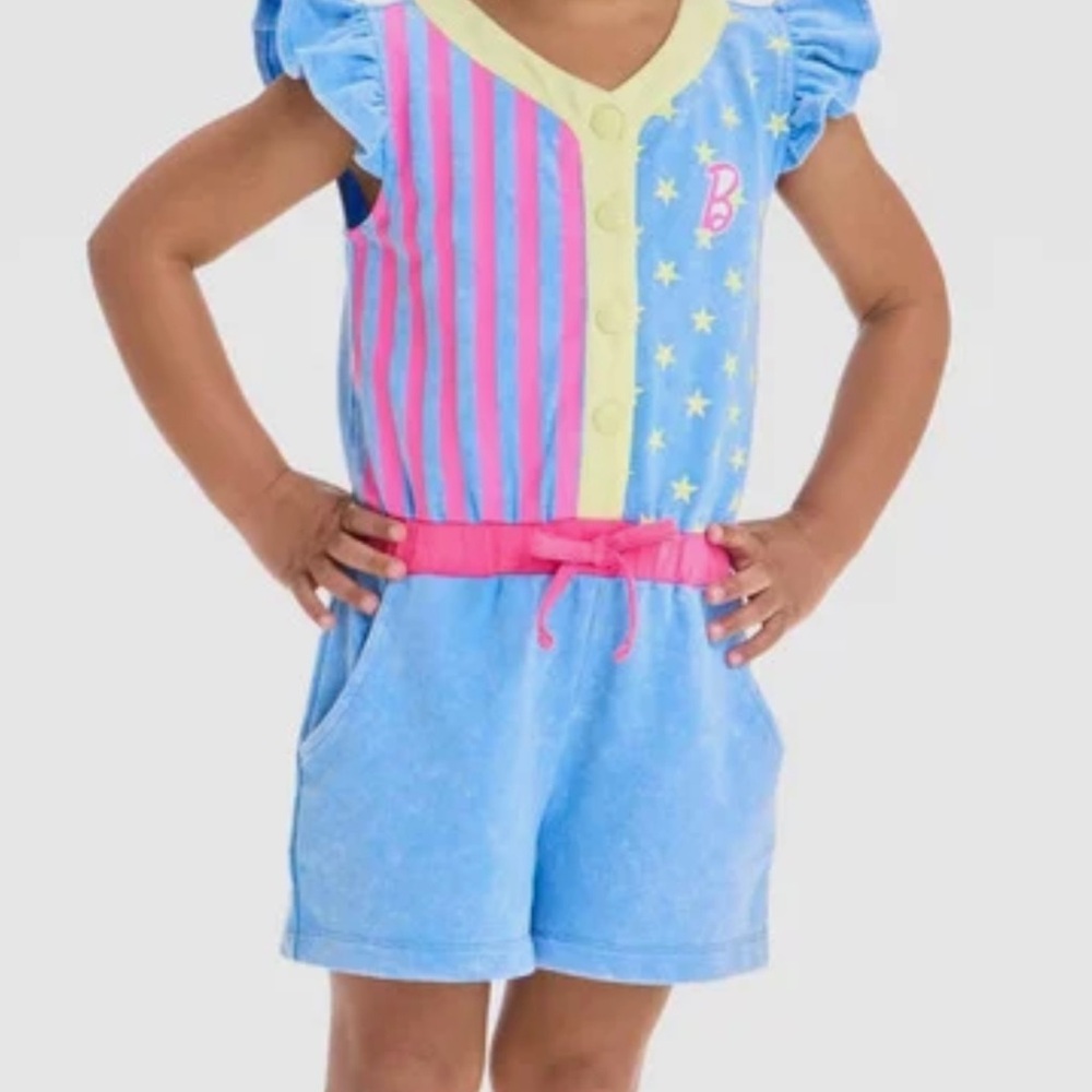 Barbie Pink and Blue Kids Romper